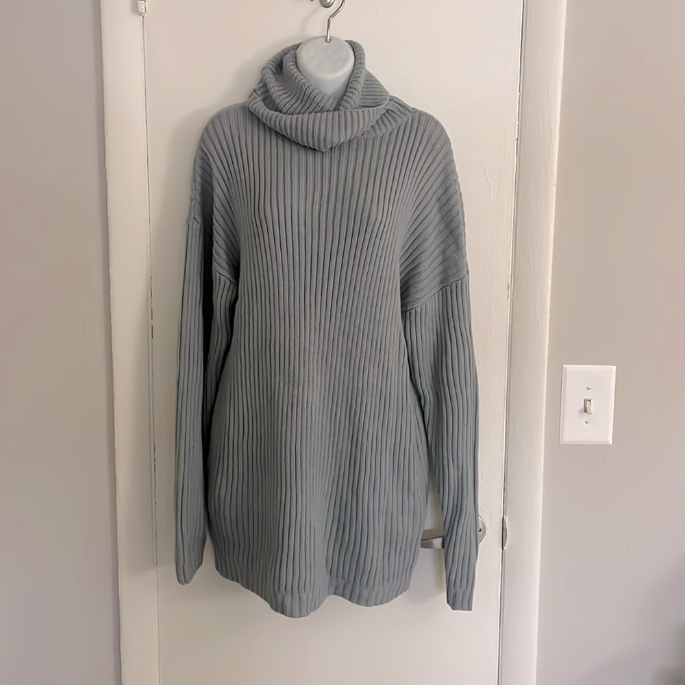 Oversized turtle neck sweater dress
